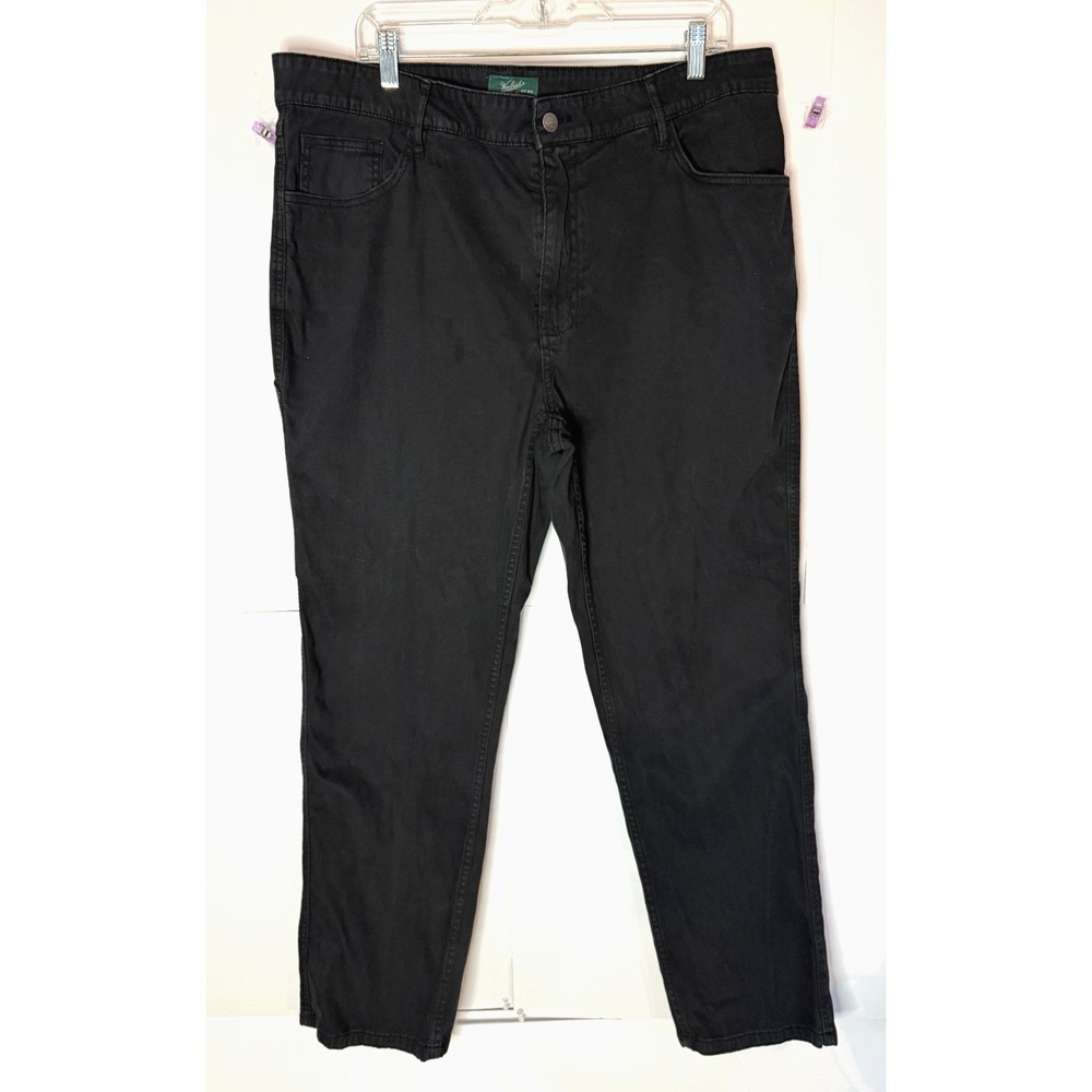 Woolrich Mens Black Utility Carpenter Pants Cotton Stretch 38x30 Straight Leg